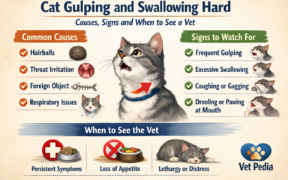Cat Gulping and Swallowing Hard: Causes, Signs and When to See a Vet