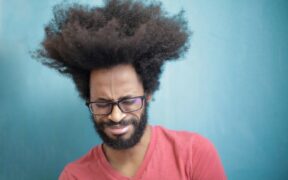 Dogs reacting with tension to unfamiliar smells