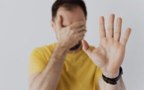 Dogs showing defensive behaviour around fragile individuals