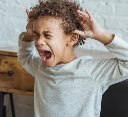 Dogs showing reaction to loud appliances